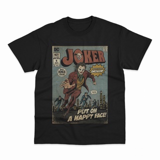 ถูกสุดๆเสื้อเชิ้ต ลายซุปเปอร์ฮีโร่ Joker Put On A Happy Face Batman สไตล์วินเทจ คลาสสิกรหัสเต็ม