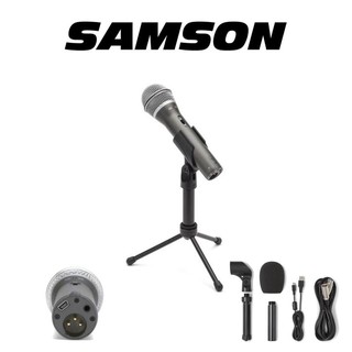 Samson Q2U USB / XLR ต้นฉบับ  ไมโครโฟนแบบไดนามิกบันทึกและแพ็คพ็อดคาสท์พร้อมอุปกรณ์เสริม