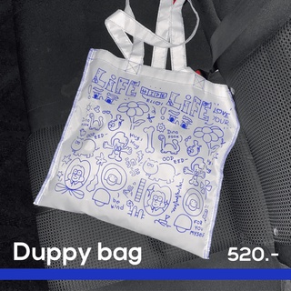 HIDEMYHELLO - กระเป๋าผ้า Duppy tote bag