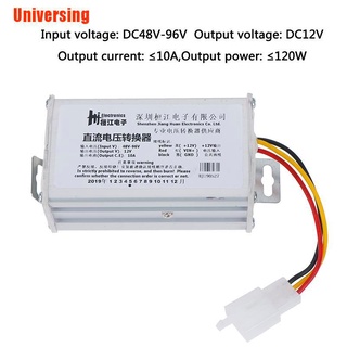 (Universing) อะแดปเตอร์แปลงสายเคเบิ้ล Dc 48V-96V To 12V-10A 120W สําหรับรถยนต์ไฟฟ้า