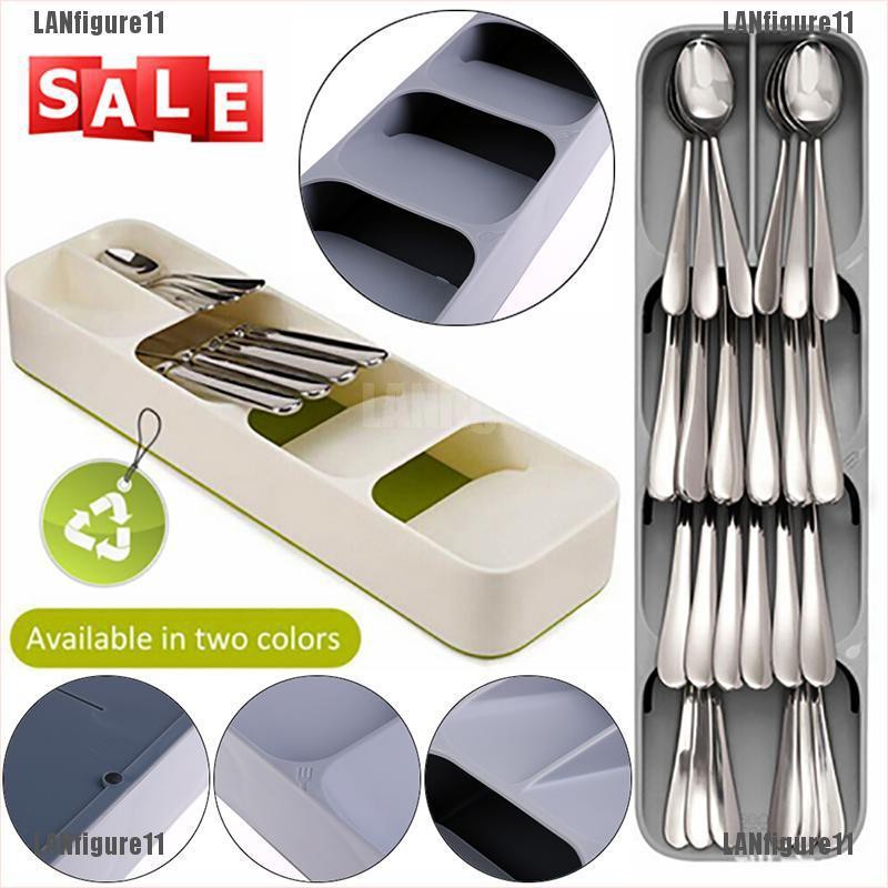 LANfigure Cutlery Separation Storage Box Organizer Kitchen Drawer Tray Box lanfigure11.th