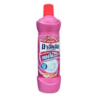 Therichbuyer น้ำยาทำความสะอาดห้องน้ำ กลิ่นสปาร์คกลิ้ง MAGIC CLEAN รุ่น เทอร์โบพาวเวอร์ ขนาด 850 มล. สีชมพู