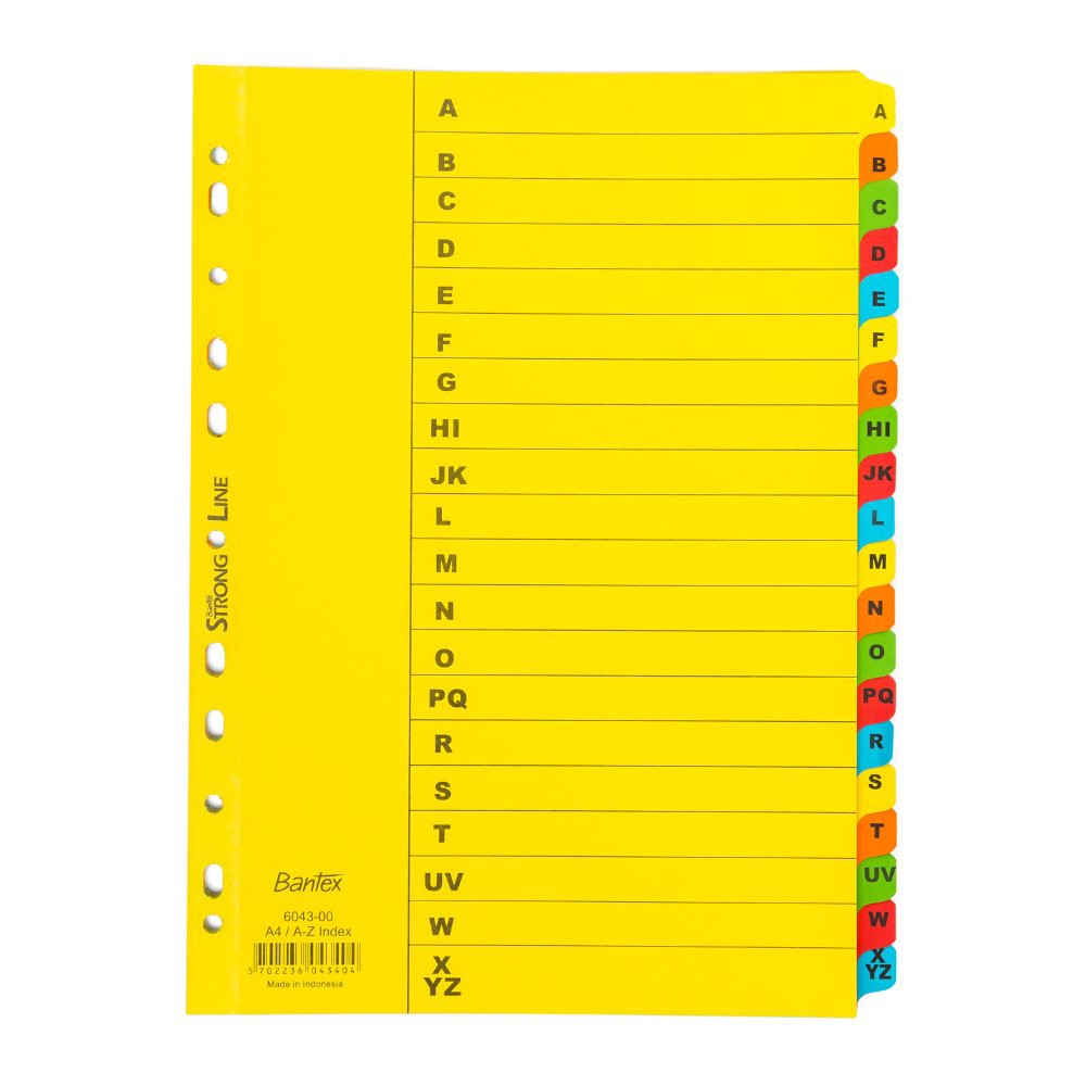BANTEX DIVIDER BINDER BOOK MARKER MODEL A4 (AZ) SI 20 PAGE 6043