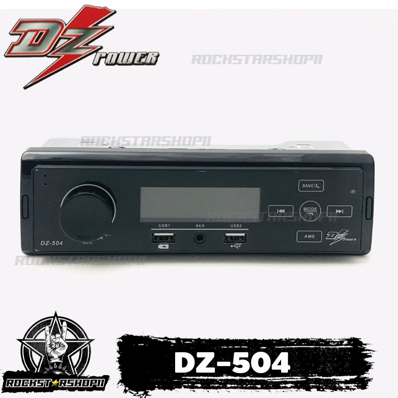 วิทยุติดรถยนต์ 1 DIN MP3 USB BLUETOOTH บลูทูธ DZ-POWER รุ่น DZ-504 เครื่องเสียงติดรถยนต์ CAR RADIO