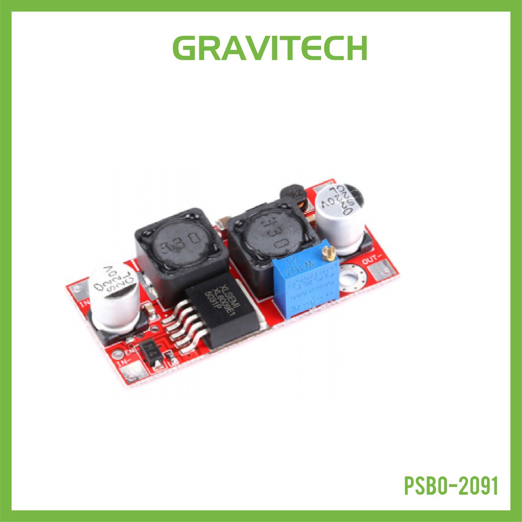 [Gravitechthai]Adjustable 20W Buck/Boost DC-DC Step Down and Up Converter Module VIN: 5-32V to VOUT: