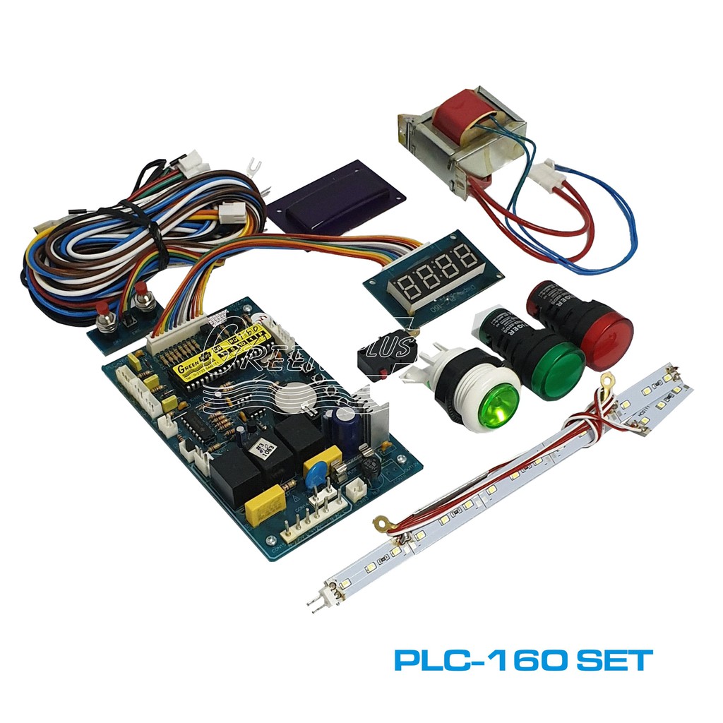 บอร์ดวงจร แผงวงจร ตู้น้ำดื่มหยอดเหรียญ Greenplus PLC-160 ครบชุด /Circuit board for water vending mac