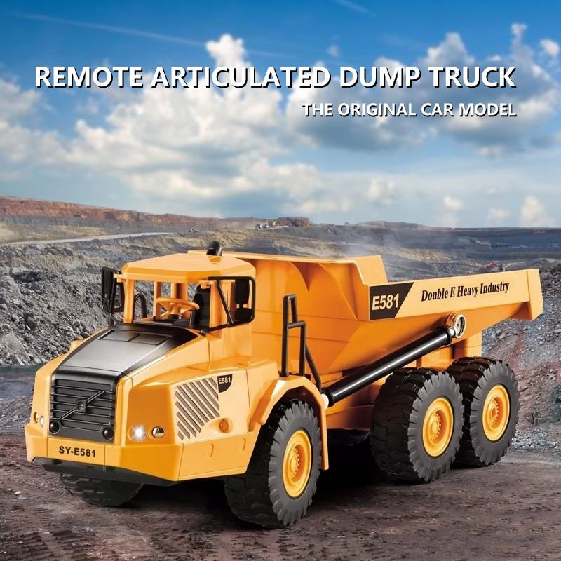 Double e RC Truck Dump Truck ใหม่ รีโมทคอนโทรล dumper Rc รถ E-581 Utility Vehicle รถวิศวกรรม