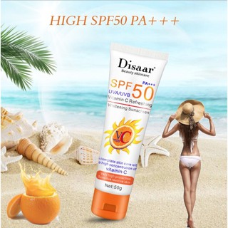 ครีมกันแดดทาหน้าและผิวกาย SPF 50 ไวท์เทนนิ่งครีมกันแดดผิวครีมป้องกันรังสียูวีควบคุมความมันครีมกันแดดกันน้ำ