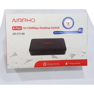 SWITCH HUB LAN 8 PORT 10/100Mbps Airpho AR-FS108