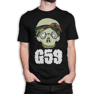 [S-5XL]G59 เสื้อยืด ลายโลโก้ สีเทา สําหรับผู้ชาย (mw-237)