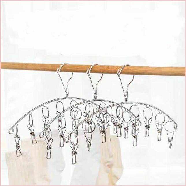 🦁 ราคาพิเศษ ที่หนีบผ้า สแตนเลส 20 ที่หนีบ ไม่ขึ้นสนิม  สแตนเลส หนา 2.5 mm 3 แบบให้เลือก 🌈#020 - รูปที่ 3