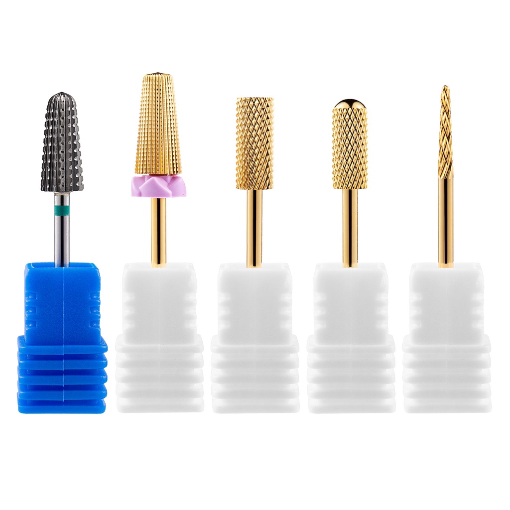 LUSLUKING Tungsten Carbide Milling Cutter Nail Drill Bits For Remove Nail Polish Gel UV Gel Nail Drill Bit Accessory