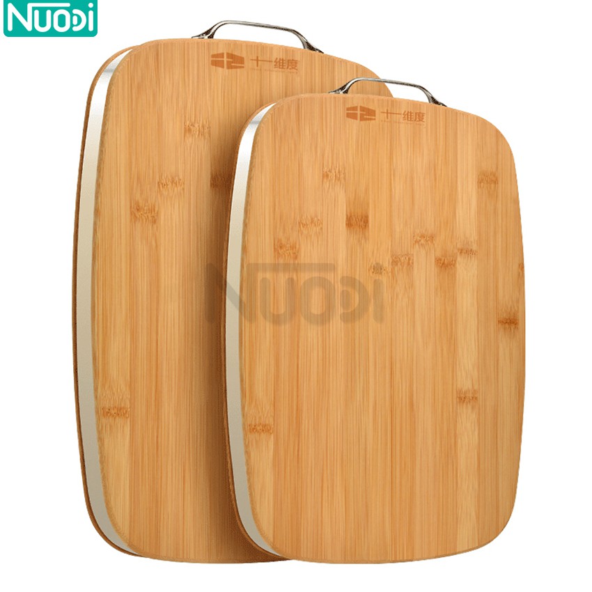 Nuodi เขียงไม้ เขียง เขียงอเนกประสงค์ เขียงทำกับข้าว เขียงทำอาหาร ซับ ซอย ทนทาน ทรงกลมมน เขียงไม้ไผ่ เขียงไม้อเนกประสงค์