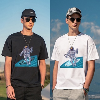 เสือยืดผู้ชาย - CX (Spot) ins เสื้อยืดพิมพ์กราฟิกของ NASA unisex เสื้อยืดเสื้อผ้าวินเทจสําหรับเสื้อ