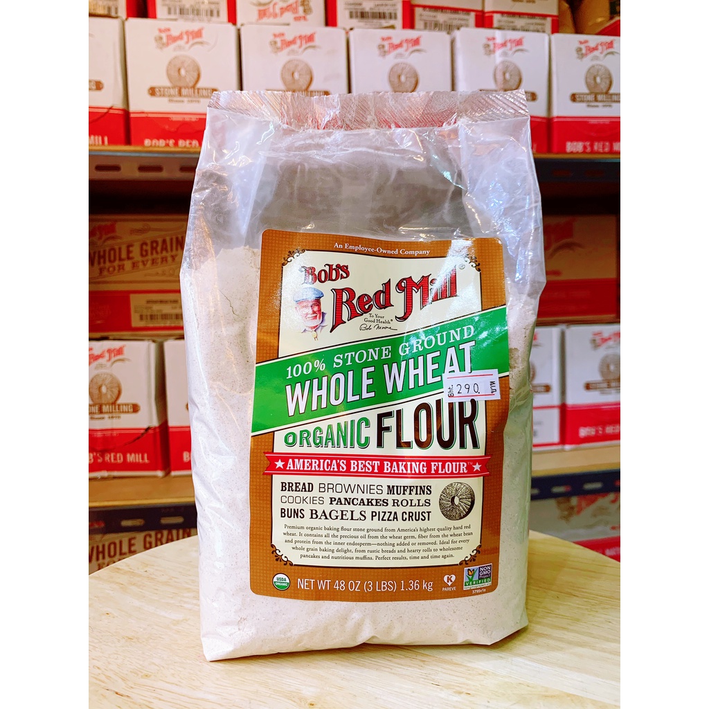 Bobs Red Mill Organic Whole Wheat Flour 13kg ออร์กานิคแป้งโฮตวีท ขนาด13กิโลกรัม 8993