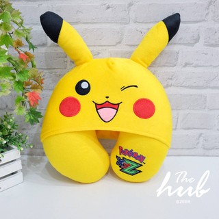 หมอนรองคอมีฮู้ด Pikachu