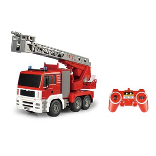 รถดับเพลิงบังคับ(ฉีดน้ำได้จริง) RC Fire Truck 1/20 เคลื่อน 2.4GHz ยกและเลื่อนบันไดได้