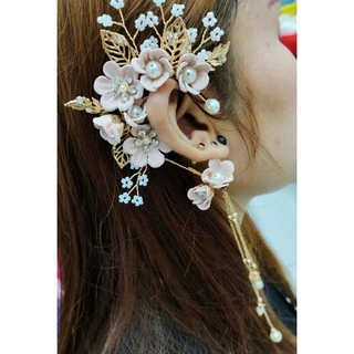 จรหู ที่คล้องหู(เครื่องประดับหู)ต่างหู องประดับตุ้มหูตะขอห้อยดอกไม้สําหรับผู้หญิงพร้อมส่งจากไหยค่ะ