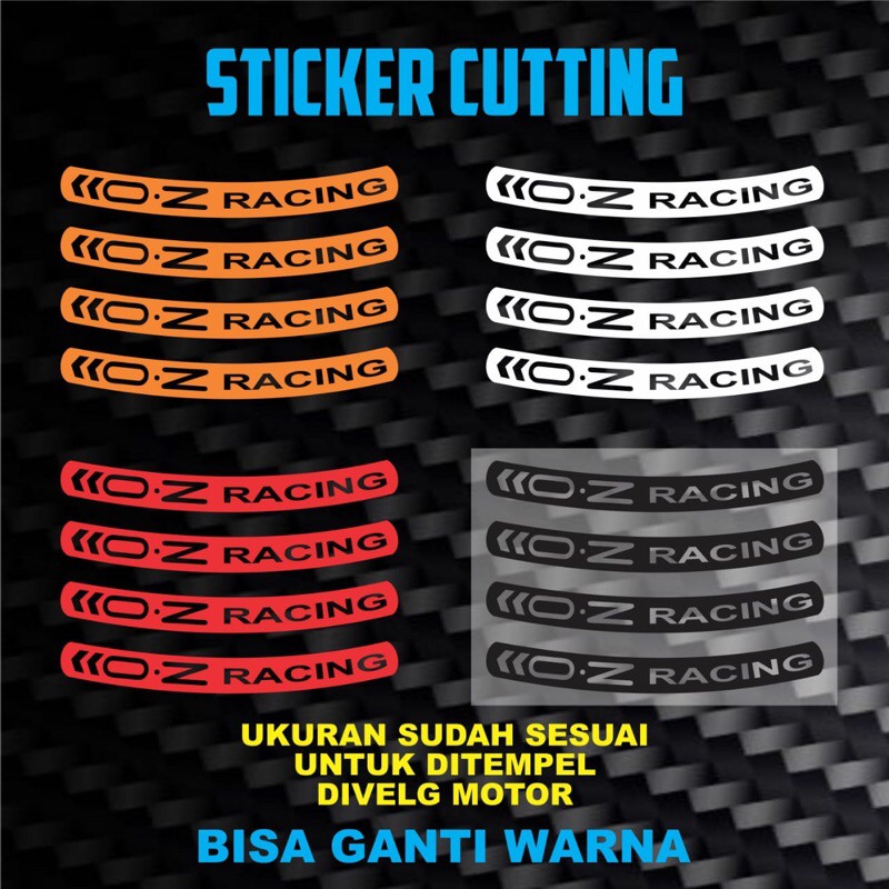 สติ๊กเกอร์ติดขอบมอเตอร์ไซค์ - สติ๊กเกอร์ OZ RACING