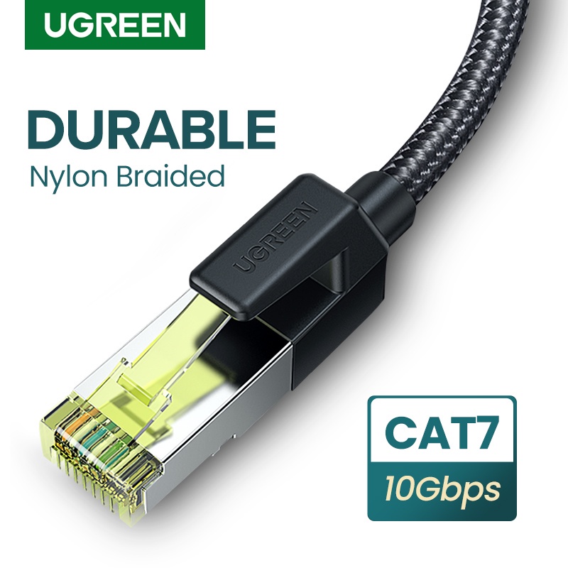 UGREEN Ethernet Cable CAT 7 Strong Nylon Braided Internet Wire CAT7 Lan cable(80421,80423,80424,80425)