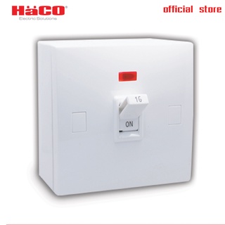 HACO ออโตเมติคเบรกเกอร์ พร้อมกล่องลอย และไฟสัญญาณป้องกันไฟเกิน 16A เบรกเกอร์ตัดไฟ รุ่น WS16