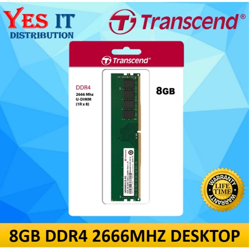 Transcend 8GB DDR4 2666MHz U-DIMM Desktop PC JetRam (JM2666HLB-8G)