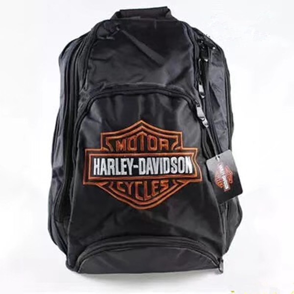 กระเป๋าเป้สะพายหลัง สามารถปรับได้ เหมาะกับการเดินทาง สําหรับใส่แล็ปท็อป หมวกกันน็อค Harley Davidson