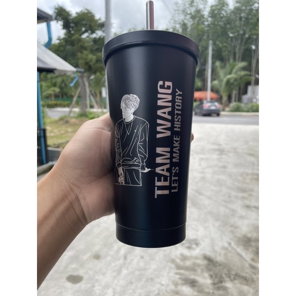 แก้วน้ำ ทีมหวัง Team Wang แก้วเยติ งาตเลเซอรแก้วเก็บความเย็น Jackson wang ( Team wang สัก ) TEAM WAN