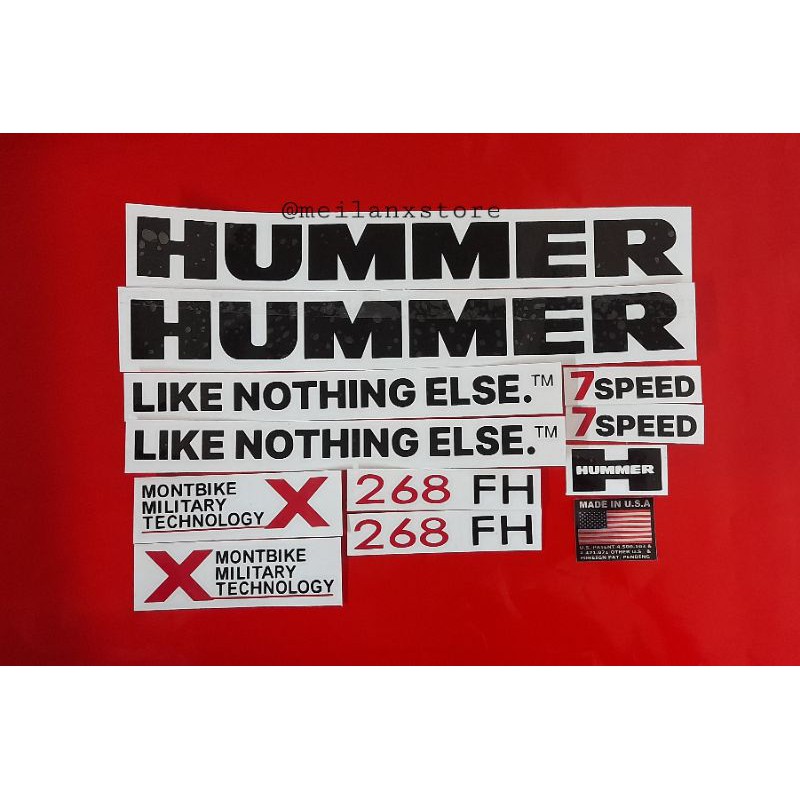 สติ๊กเกอร์จักรยาน Hummer