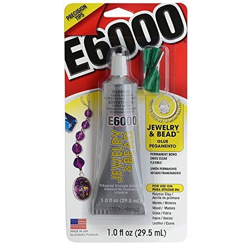 E6000 Jewelry & Bead Glue with Precision Tips 1.0oz / 29.5ml