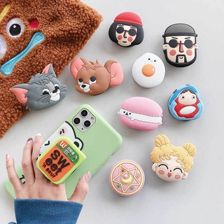 Cute Cartoon Folding Stand For iPhone Samsung Xiaomi LG Mobile Phone Ring Grip Phone Holder