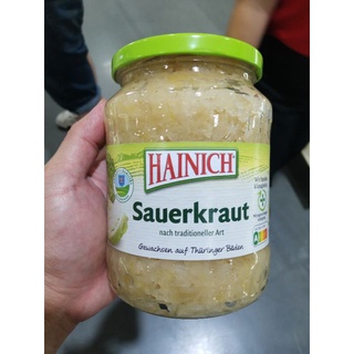 ecook เยอรมัน​ ฉลากใหม่ กะหล่ำปลีดอง v33 hainich sauerkraut 680g