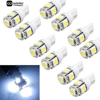 📢 ไฟติดรถยนต์ ไฟซีนอน W5W 2825 T10 Wedge Xenon LED สีขาว 10 ชิ้น