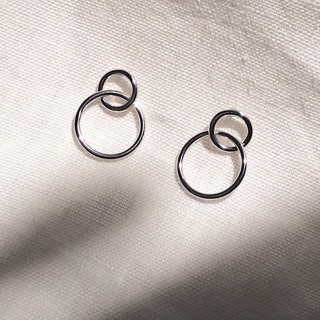 ต่างหูแบบห่วง double circle earrings