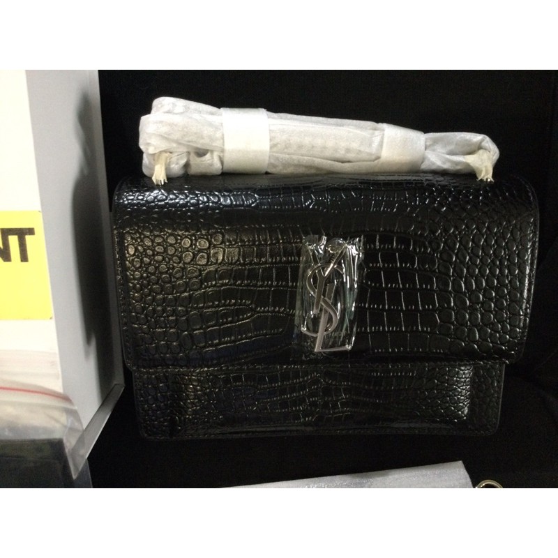 กระเป๋า YSL MEDIUM SUNSET BAG Croc หนังแท้งาน vip💯