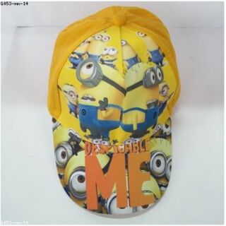 หมวกแก๊ป มีเนียน Minion (Despicable Me) ด้านหลังปรับได้ค่ะ ขนาดรอบหมวก 22นิ้ว ค่ะ