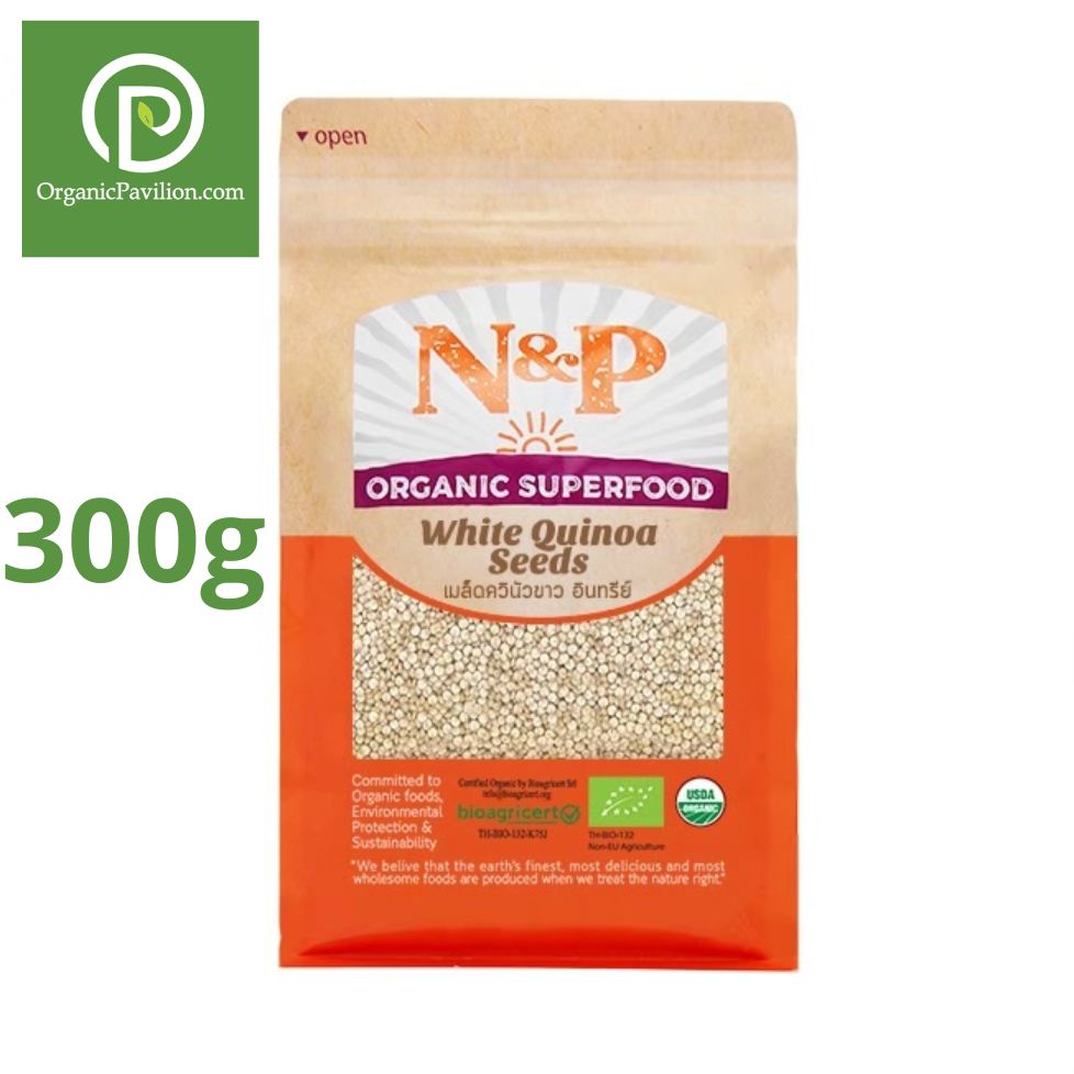 Natural & Premium N&P Organic เมล็ดควินัวขาว Organic White Quinoa Seeds (300g)