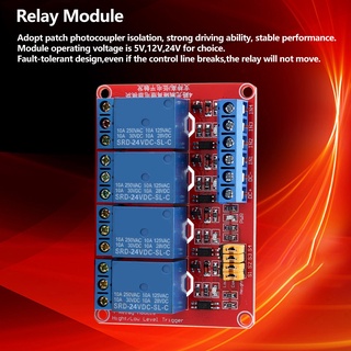 เครื่องมือโมดูล 4 ช่อง Optocoupler Relay 5V / 12V / 24V