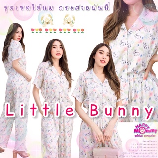 HappyMommy ชุดให้นม ลายน้องกระต่าย น่ารัก ผ้าไม่รีด Little Bunny