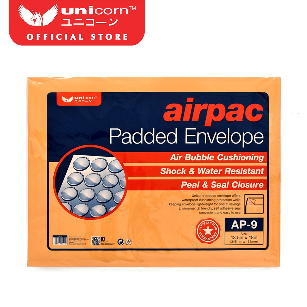 Unicorn Airpac Brown Air Bubble Cushion Envelope (1.5" x 18"/345mm x 455mm) AP9