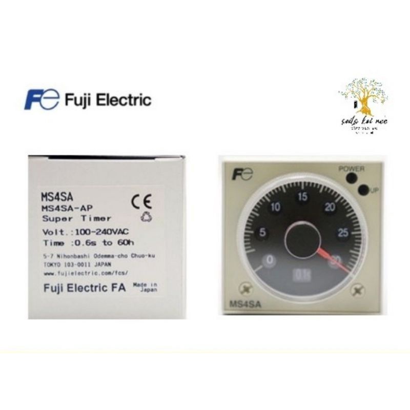 Fuji ไทม์เมอร์รีเลย์​ (Time​ Delay​ Relay)​ รุ่น​ MS4SA-AP ปรับตั้งเวลาได้​ 16​ range