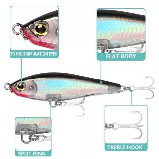 Minnow Lure 7.8g/70mm อุปกรณ์ตกปลา เหยื่อปลอม รอกตีเหยื่อปลอม ตะขอ ตกปลา เหยือตกปลา เหยื่อปลอมตกปลา ตกปลา ปลานิล ปลา Whopper Plopper Popper ช่อน Top Water Lure