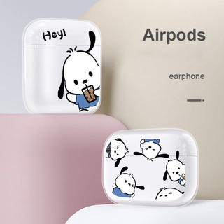 เคสหูฟังไร้สาย แบบใส ลายการ์ตูนสุนัข Chapa น่ารัก สําหรับ airpods 2nd Generation 3rd