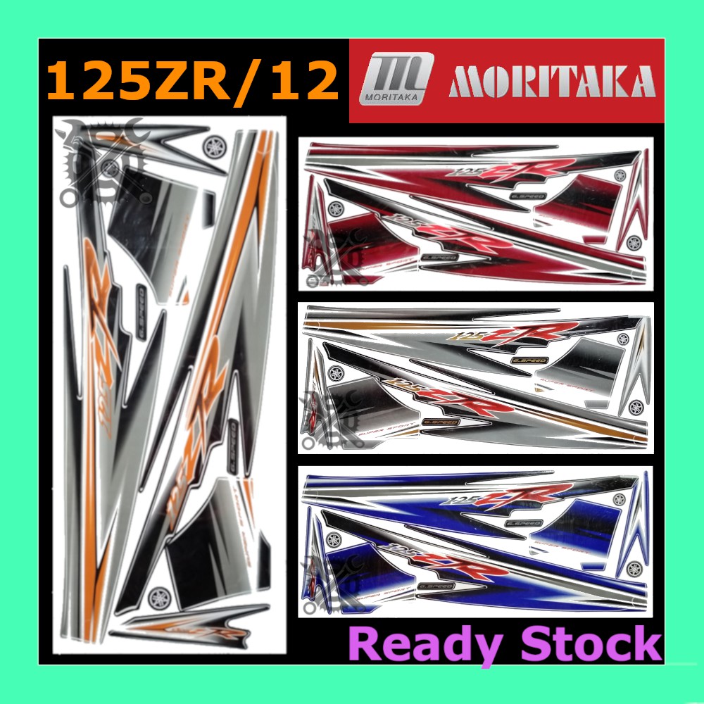 Y125ZR รุ่น 12 Yamaha สติกเกอร์ 125 ZR ลาย Moritaka Y125ZR/12 Strike มอเตอร์ 125ZR Super Sport 125ZR
