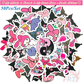 ❉ My Melody &amp; Kuromi &amp; My Sweet Piano - Sanrio สติ๊กเกอร์ ❉ 50Pcs/Set Anime DIY Fashion Luggage Laptop Skateboard Doodle Decals สติ๊กเกอร์