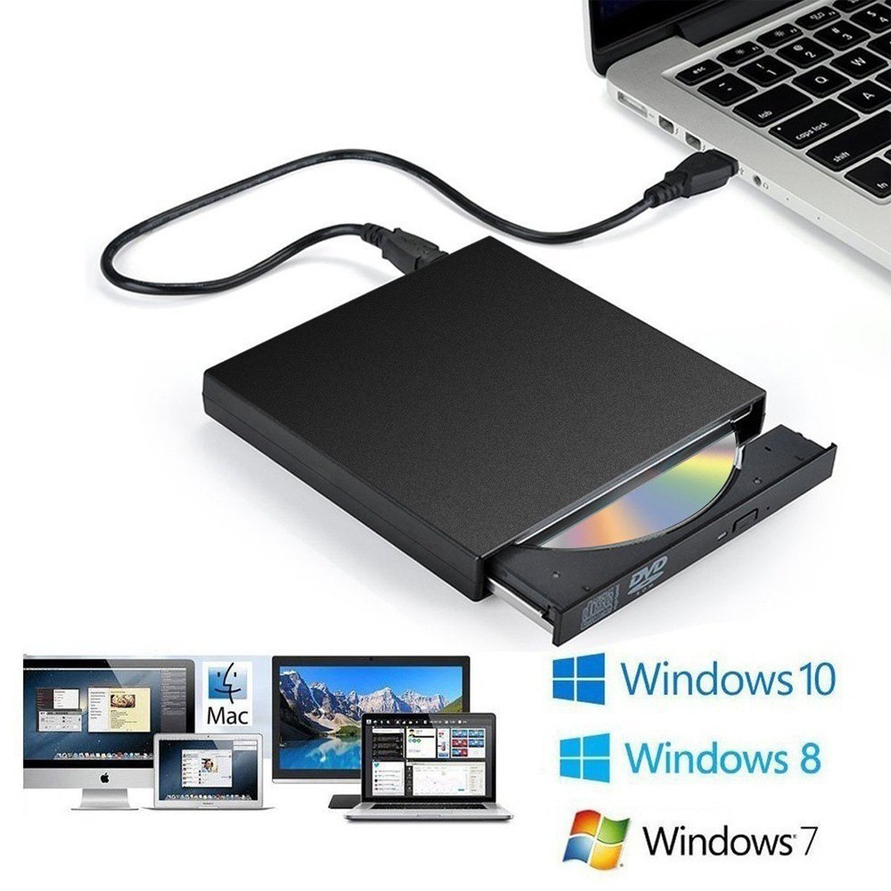 Usb 2 0 External Cd Dvd Combo Cd Rw Drive Burner Cd Writer For Notebook Computer Shopee Thailand