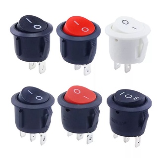 Rocker สลับสลับ6A/250VAC 10A 125VAC Power Switch Cap พลาสติก Push ปุ่มสวิทช์2PIN