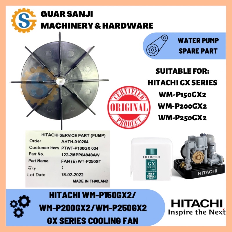HITACHI GX SERIES XS SERIES COOLING FAN KIPAS WM-P150GX2 WM-P200GX2 WM-P250GX2 WM-P150XS WM-P200XS W