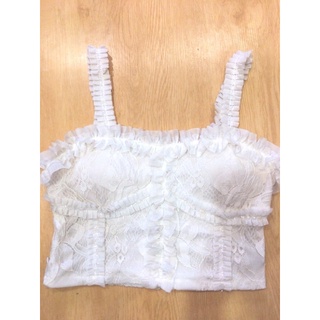 #เสื้อครอบงานผ้าลูกไม้แต่งเย็บดีเทลระบายๆอก-34 ยาว14”