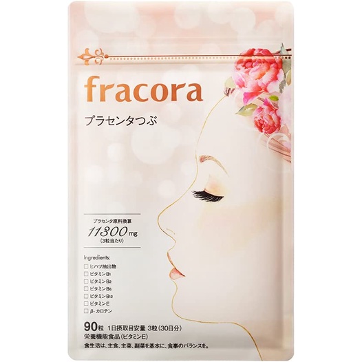 Placenta supplement Fracora Placenta crush 90 grains 30-day supply 【Direct from Japan】